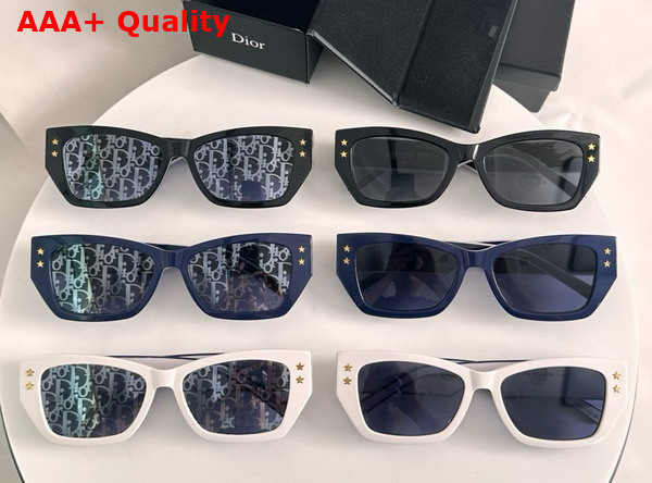 DiorPacific S2U Navy Blue Rectangular Sunglasses Replica