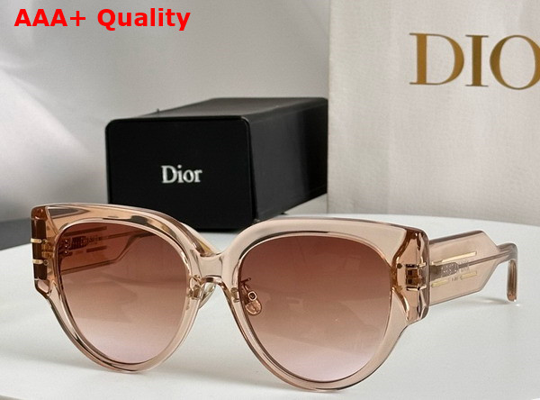 DiorSignature R2F Transparent Blush Pink Rounded Sunglasses Replica