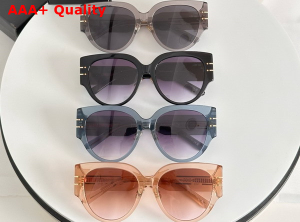 DiorSignature R2F Transparent Blush Pink Rounded Sunglasses Replica