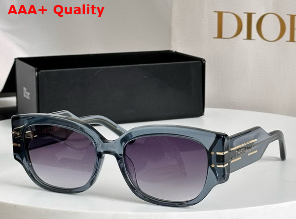 DiorSignature S13F Black Rectangular Sunglasses Replica