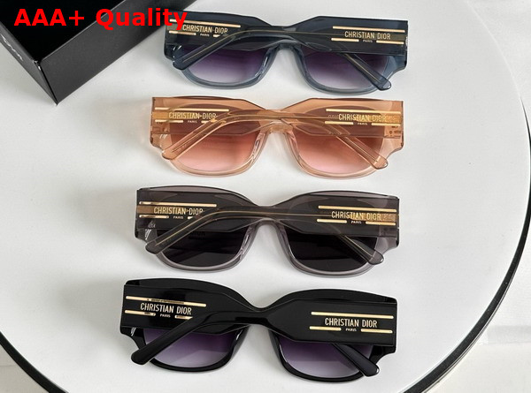 DiorSignature S13F Black Rectangular Sunglasses Replica