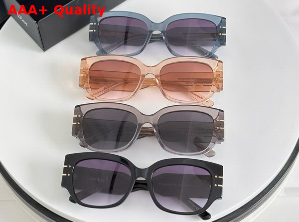 DiorSignature S13F Black Rectangular Sunglasses Replica