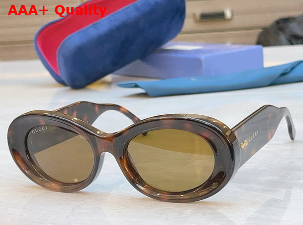 Gucci Oval Frame Sunglasses in Black Acetate 778271 Replica