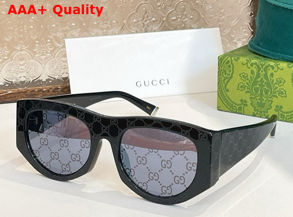 Gucci Rectangular Frame Sunglasses in Black 819799 Replica