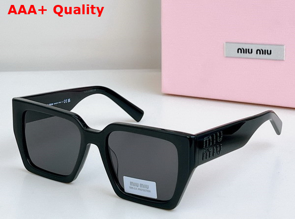 Miu Miu Logo Square Sunglasses in Leopard Replica