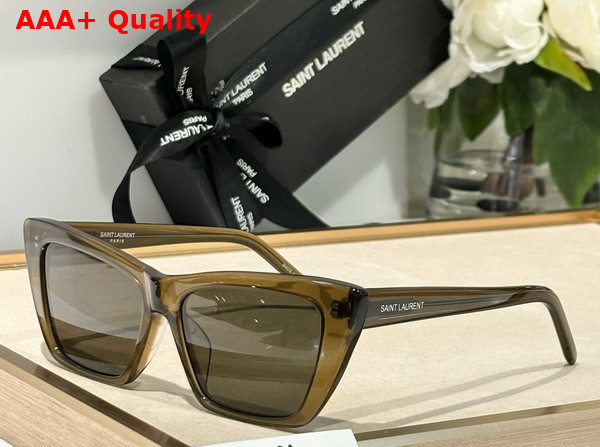 Saint Laurent SL 276 Mica Transparent Cognac Brown Replica