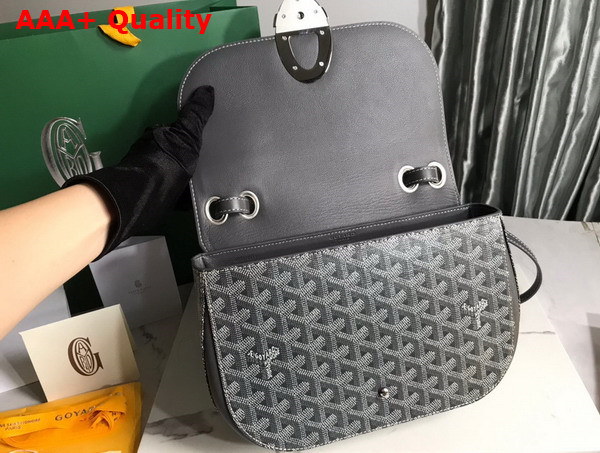 Goyard 233 Bag Gray Goyardine Canvas and Chevroches Calfskin Replica