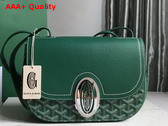 Goyard 233 Bag Green Goyardine Canvas and Chevroches Calfskin Replica