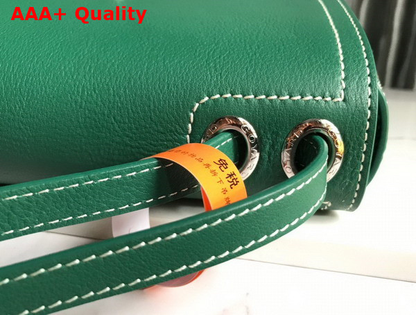 Goyard 233 Bag Green Goyardine Canvas and Chevroches Calfskin Replica