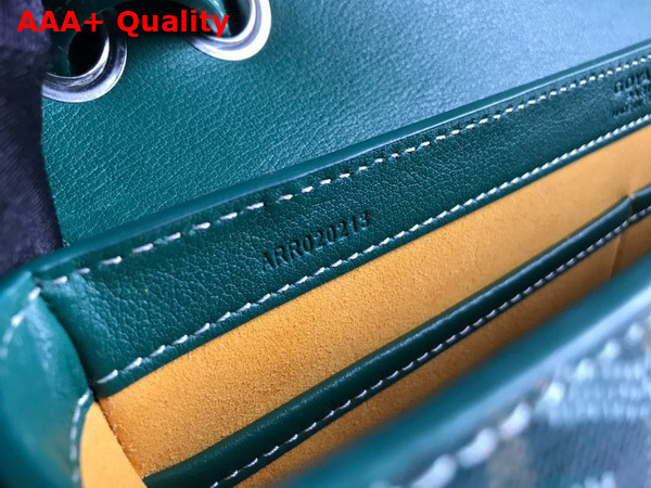 Goyard 233 Bag Green Goyardine Canvas and Chevroches Calfskin Replica