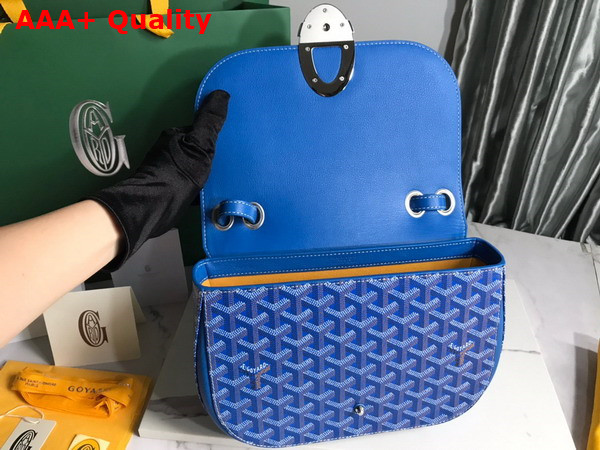 Goyard 233 Bag Sky Blue Goyardine Canvas and Chevroches Calfskin Replica