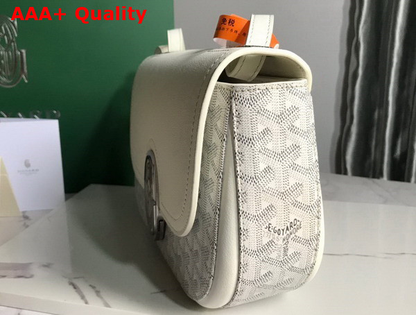 Goyard 233 Bag White Goyardine Canvas and Chevroches Calfskin Replica