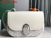 Goyard 233 Bag White Goyardine Canvas and Chevroches Calfskin Replica