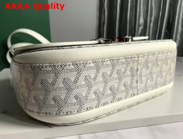 Goyard 233 Bag White Goyardine Canvas and Chevroches Calfskin Replica