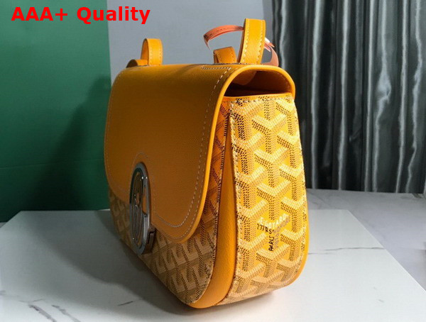 Goyard 233 Bag Yellow Goyardine Canvas and Chevroches Calfskin Replica