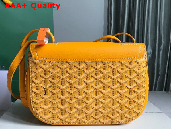 Goyard 233 Bag Yellow Goyardine Canvas and Chevroches Calfskin Replica