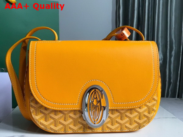 Goyard 233 Bag Yellow Goyardine Canvas and Chevroches Calfskin Replica