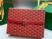 Goyard 8 Watch Case Red Goyardine Canvas and Clamecy Cowhide Replica