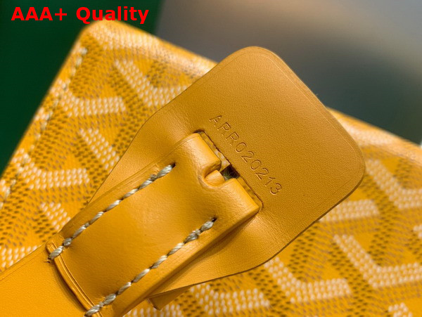 Goyard 8 Watch Case Yellow Goyardine Canvas and Clamecy Cowhide Replica