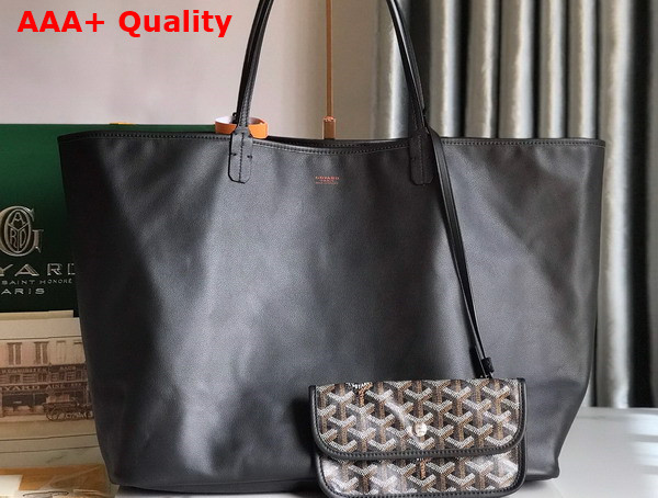 Goyard Anjou GM Bag in Black Chevroches Calfskin and Goyardine Canvas Replica