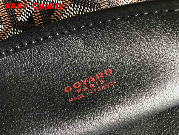 Goyard Anjou GM Bag in Black Chevroches Calfskin and Goyardine Canvas Replica