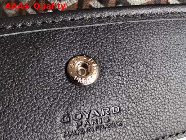 Goyard Anjou GM Bag in Black Chevroches Calfskin and Goyardine Canvas Replica