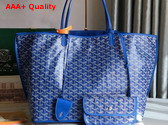 Goyard Anjou GM Bag in Blue Chevroches Calfskin and Goyardine Canvas Replica