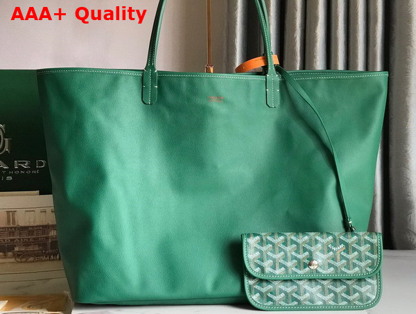 Goyard Anjou GM Bag in Green Chevroches Calfskin and Goyardine Canvas Replica