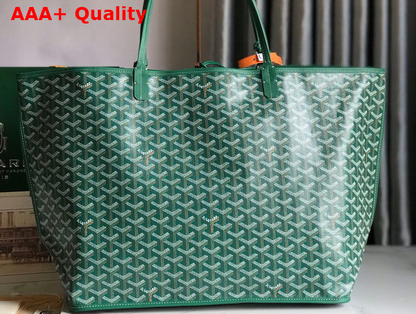 Goyard Anjou GM Bag in Green Chevroches Calfskin and Goyardine Canvas Replica