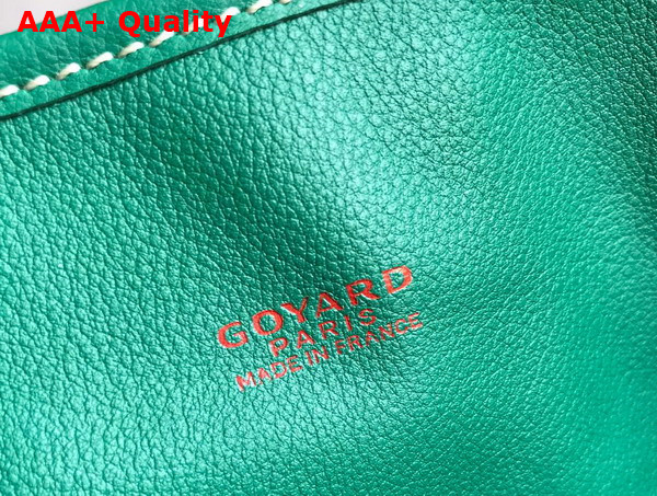 Goyard Anjou GM Bag in Green Chevroches Calfskin and Goyardine Canvas Replica