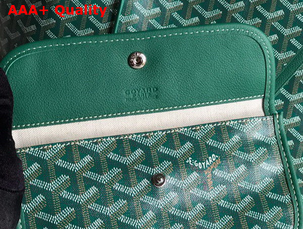 Goyard Anjou GM Bag in Green Chevroches Calfskin and Goyardine Canvas Replica