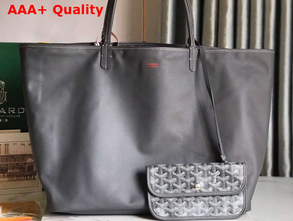 Goyard Anjou GM Bag in Grey Chevroches Calfskin and Goyardine Canvas Replica