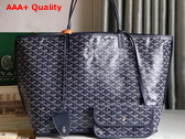 Goyard Anjou GM Bag in Navy Chevroches Calfskin and Goyardine Canvas Replica