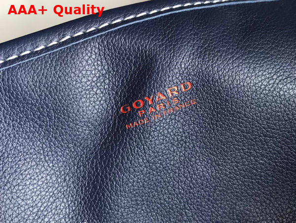 Goyard Anjou GM Bag in Navy Chevroches Calfskin and Goyardine Canvas Replica