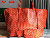 Goyard Anjou GM Bag in Orange Chevroches Calfskin and Goyardine Canvas Replica