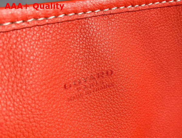 Goyard Anjou GM Bag in Orange Chevroches Calfskin and Goyardine Canvas Replica