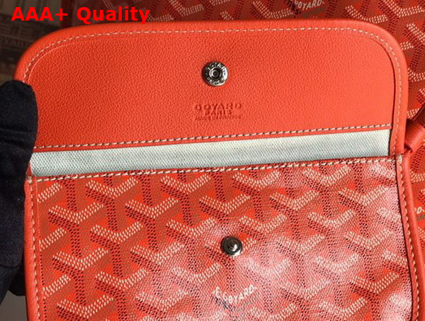 Goyard Anjou GM Bag in Orange Chevroches Calfskin and Goyardine Canvas Replica