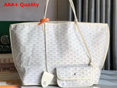 Goyard Anjou GM Bag in White Chevroches Calfskin and Goyardine Canvas Replica