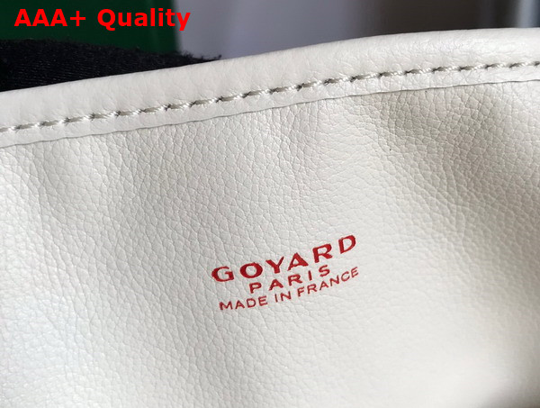 Goyard Anjou GM Bag in White Chevroches Calfskin and Goyardine Canvas Replica