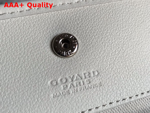 Goyard Anjou GM Bag in White Chevroches Calfskin and Goyardine Canvas Replica