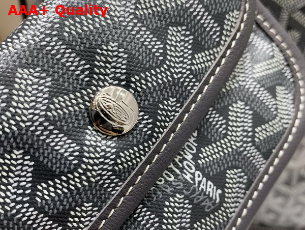 Goyard Anjou Mini Bag in Gray Chevroches Calfskin and Goyardine Canvas Replica