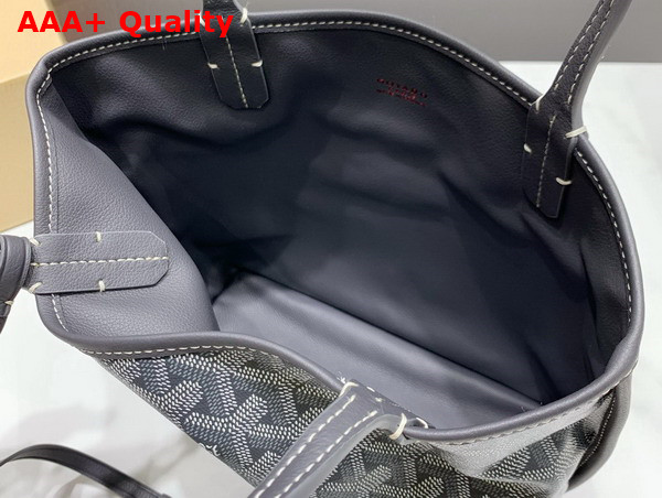 Goyard Anjou Mini Bag in Gray Chevroches Calfskin and Goyardine Canvas Replica