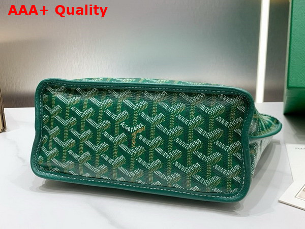 Goyard Anjou Mini Bag in Green Chevroches Calfskin and Goyardine Canvas Replica