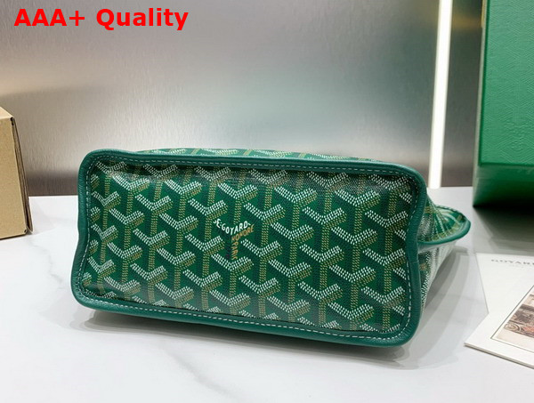 Goyard Anjou Mini Bag in Green Chevroches Calfskin and Goyardine Canvas Replica