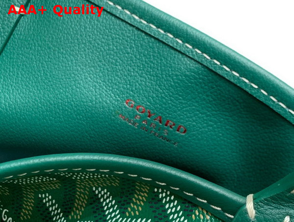 Goyard Anjou Mini Bag in Green Chevroches Calfskin and Goyardine Canvas Replica