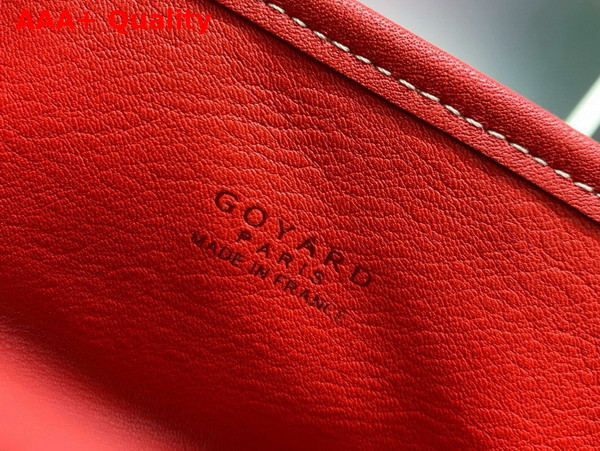 Goyard Anjou Mini Bag in Red Chevroches Calfskin and Goyardine Canvas Replica