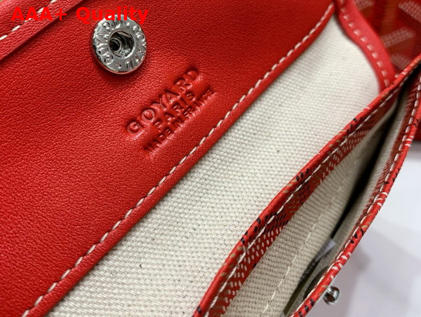 Goyard Anjou Mini Bag in Red Chevroches Calfskin and Goyardine Canvas Replica