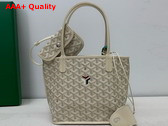 Goyard Anjou Mini Bag in Sand Chevroches Calfskin and Goyardine Canvas Replica