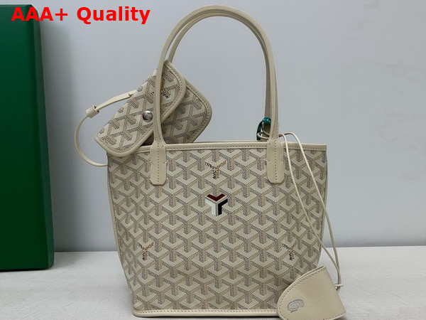 Goyard Anjou Mini Bag in Sand Chevroches Calfskin and Goyardine Canvas Replica