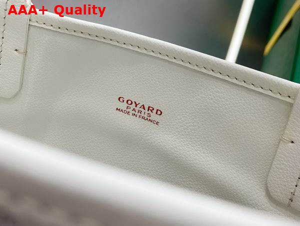 Goyard Anjou Mini Bag in White Chevroches Calfskin and Goyardine Canvas Replica